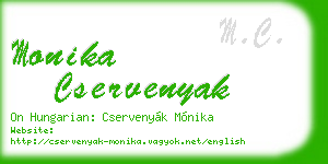 monika cservenyak business card